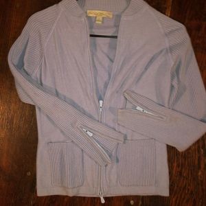 One girl Who Pure Cashmere Zip up Sweater S